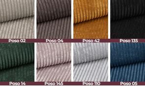 Haustierfreundlicher Cordbezug des Ecksofas DENVER L