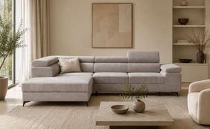Cord Ecksofa OSTIN mit grosser Ottomane