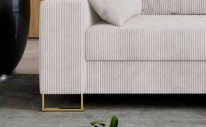Goldene Metallbeine des Ecksofas DORIAN