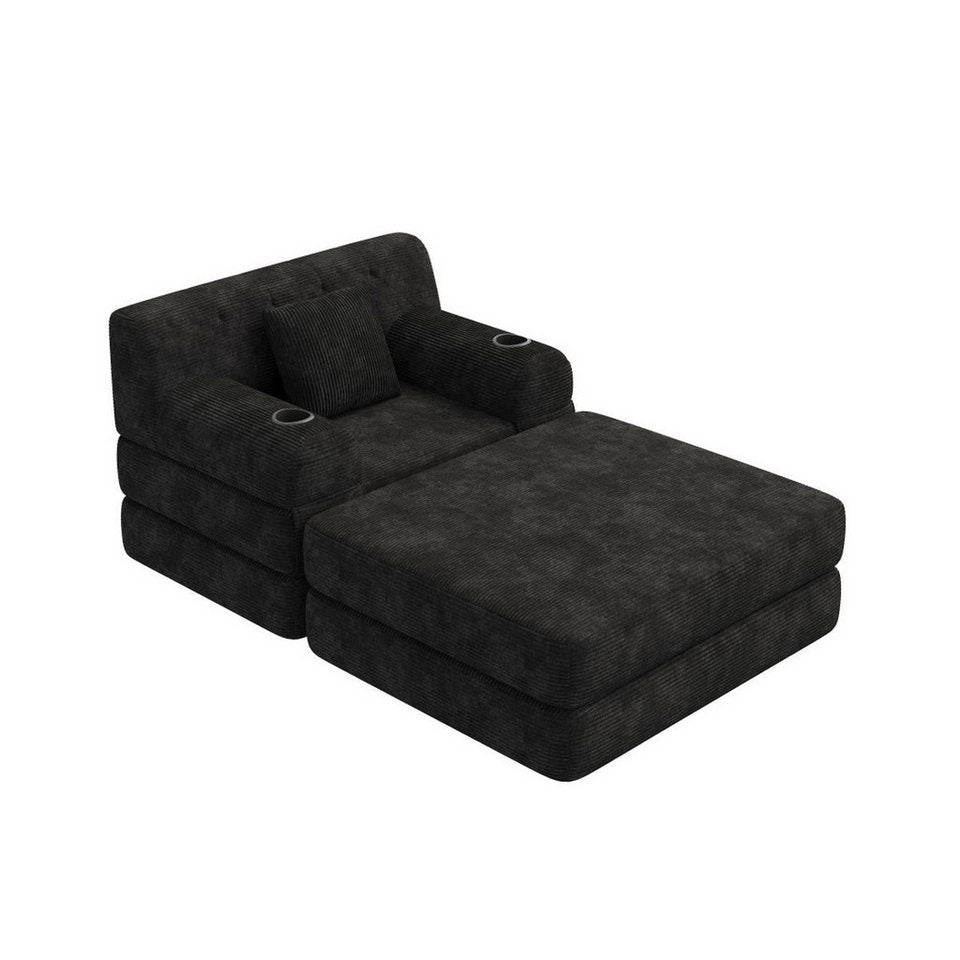 Cord Sofa in Schwarz von SIKAINI