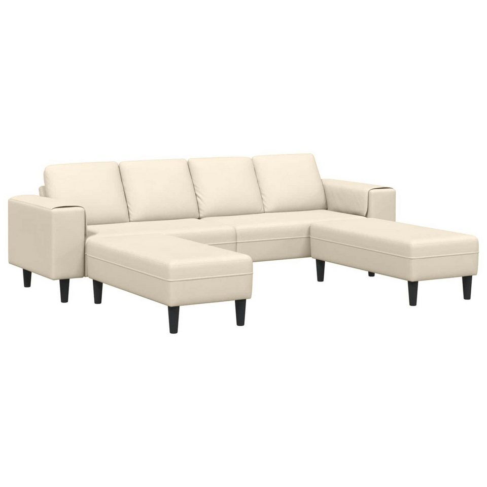 Cord Wohnlandschaft in U-Form und Creme
