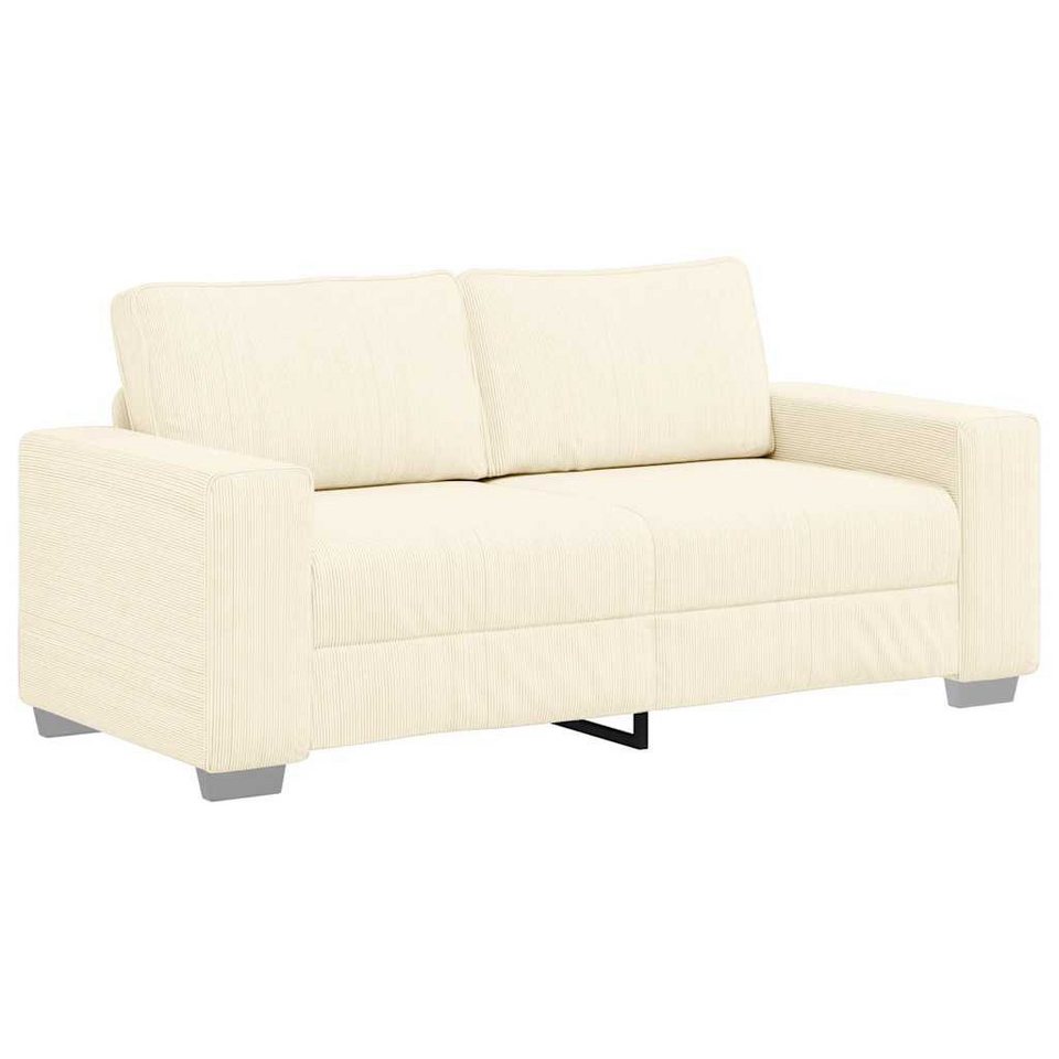 Cord Zweisitzer Sofa in Creme mit 180 cm Breite