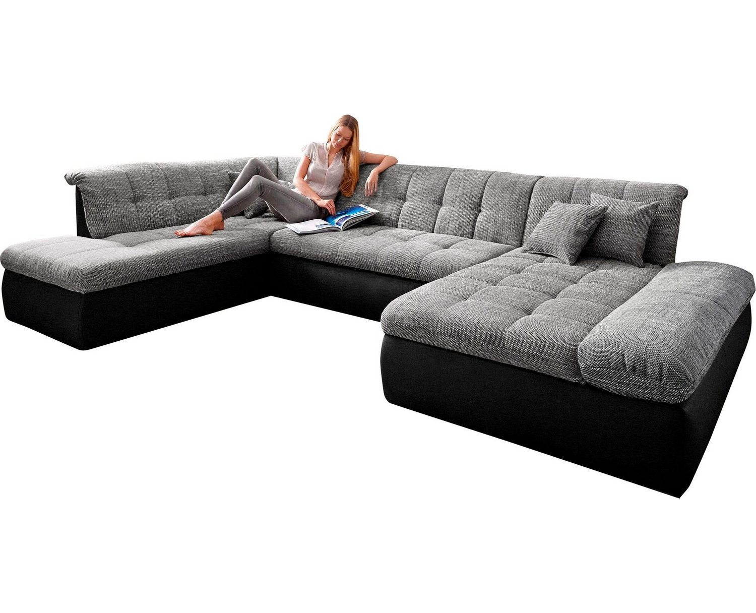 Cord Wohnlandschaft MORIC in U-Form frontal im Wohnzimmer