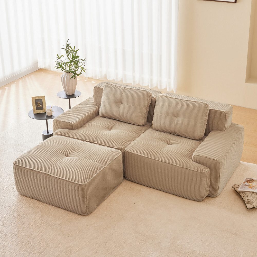 Modulsofa CLOUD in Beige in anderer Anordnung
