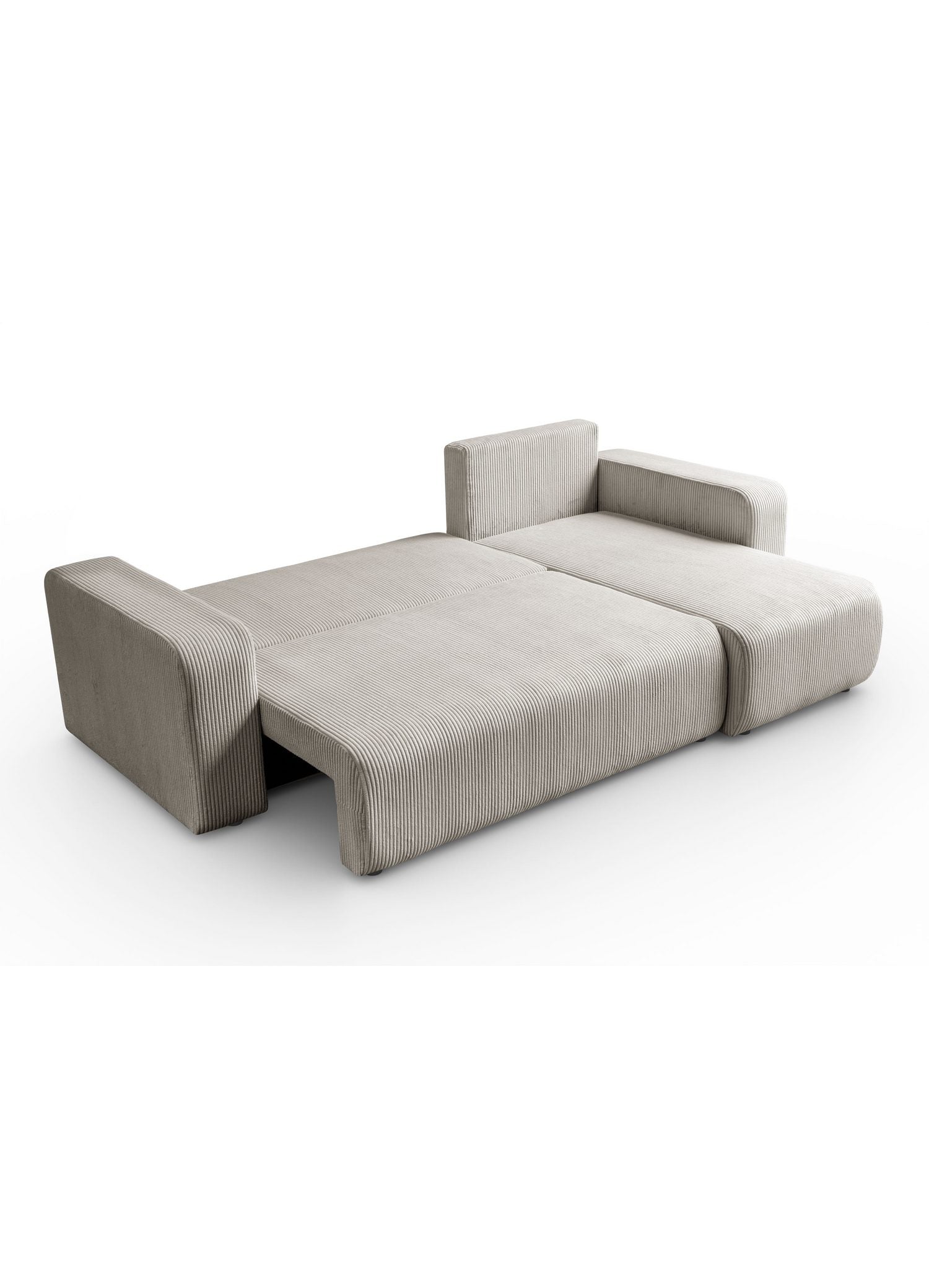 Cord Ecksofa PRESTIGE mit ausgezogener Liegefläche