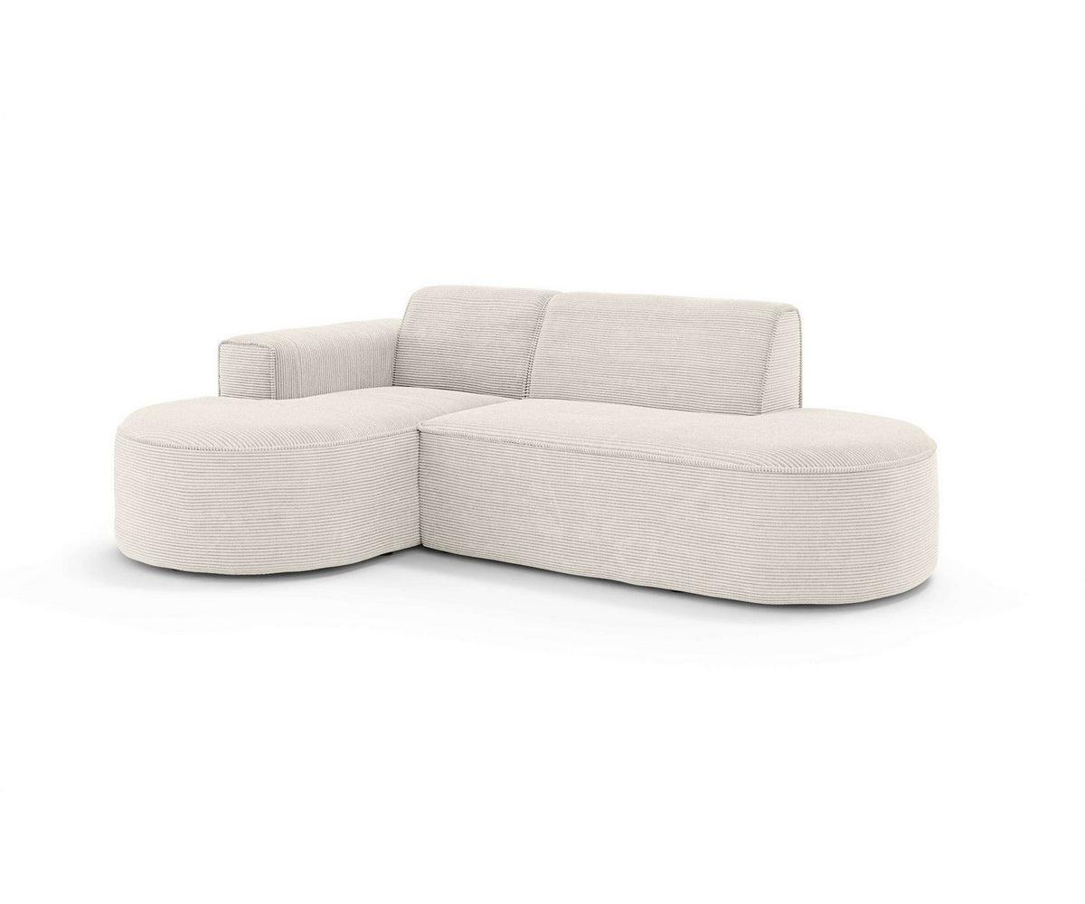 Cord Ecksofa ADELLA in Creme Ansicht 3