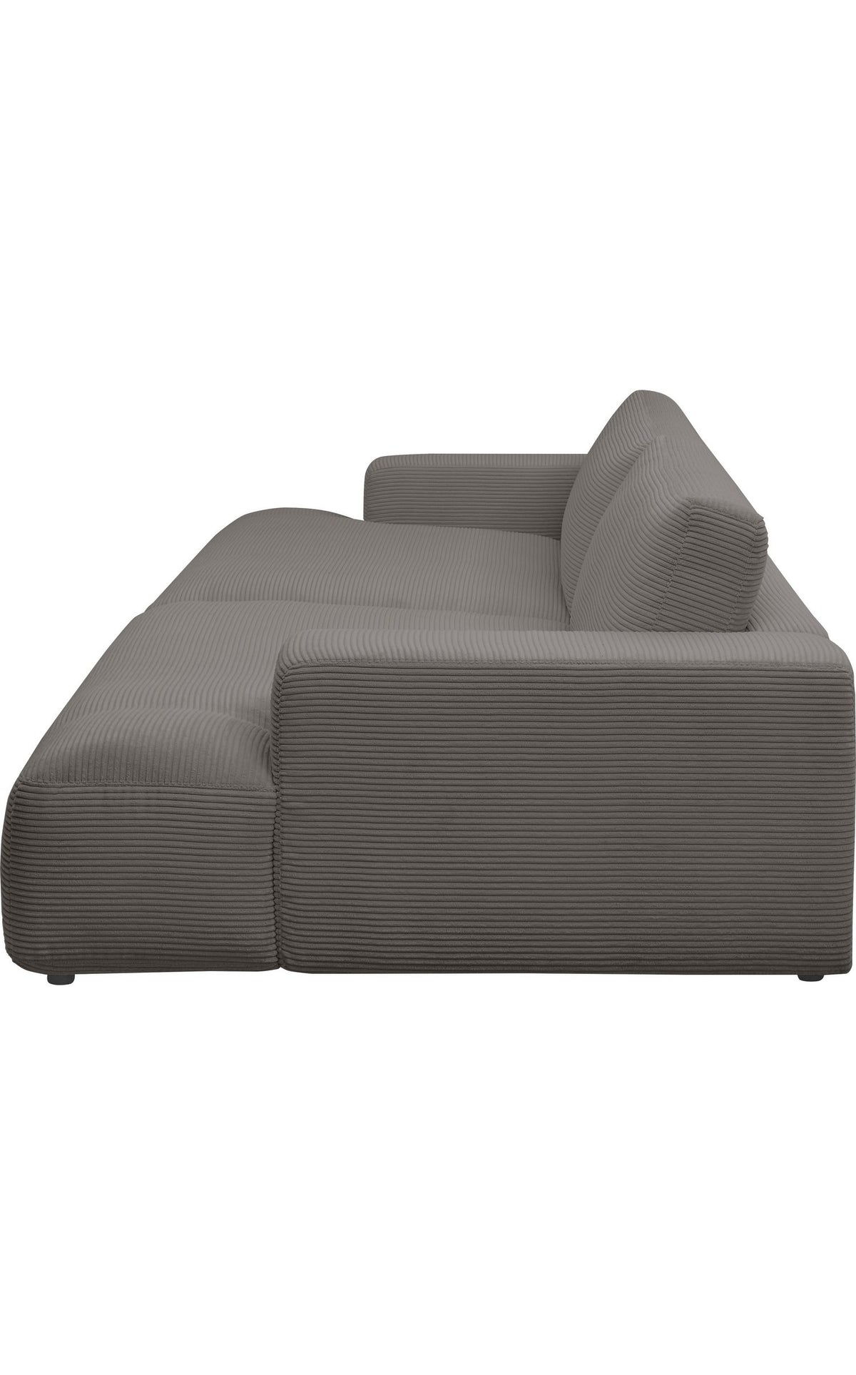 Big Sofa LUCIA aus Cord in Dunkelgrau Rueckansicht