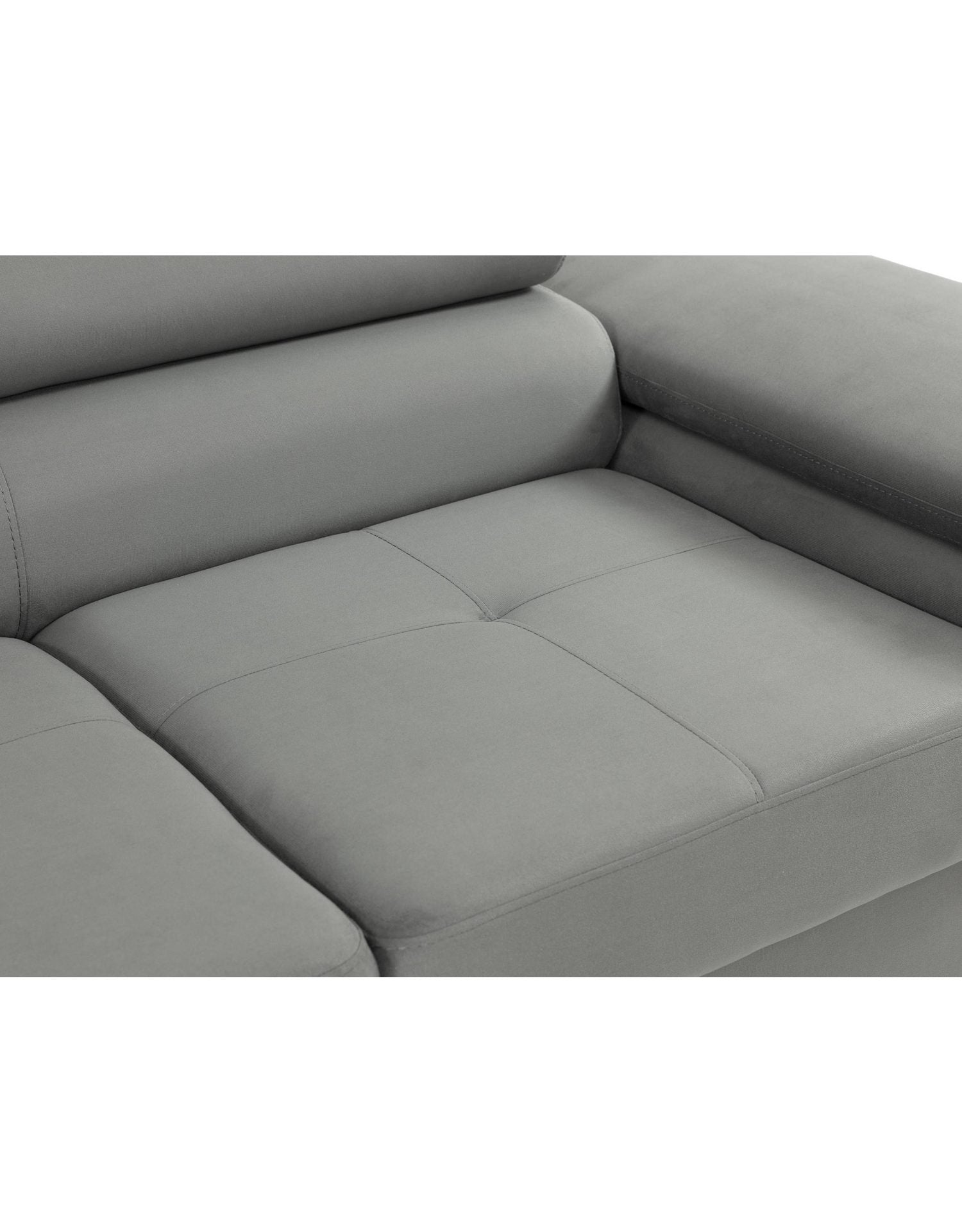 Rückansicht des echt bezogenen Cord Sofas TOREZIO 3