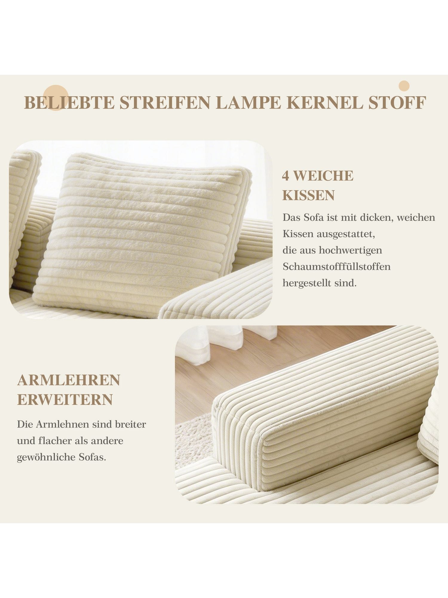 Cord Ecksofa ANYSUN Module frei kombinierbar