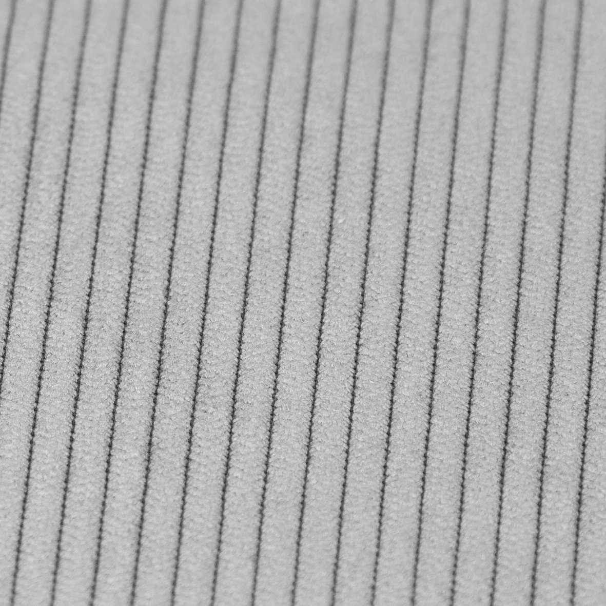 Detail des Feincord-Bezugs in Hellgrau