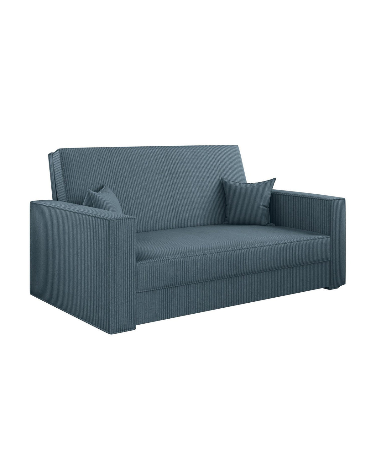 Cord Schlafsofa AMERICA in Blau Frontansicht
