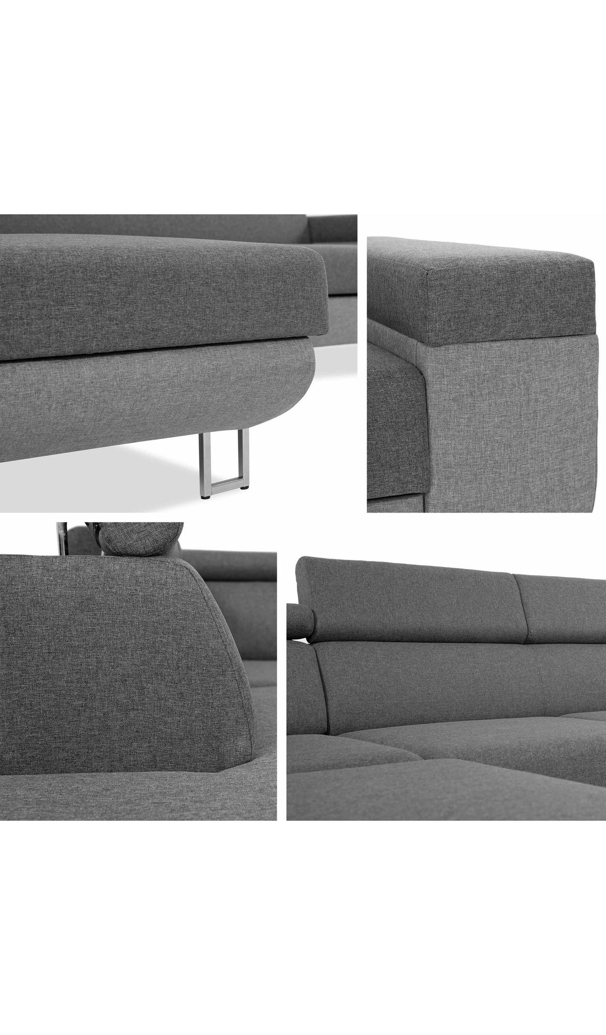 Bettkasten des Cord Ecksofas FONTI