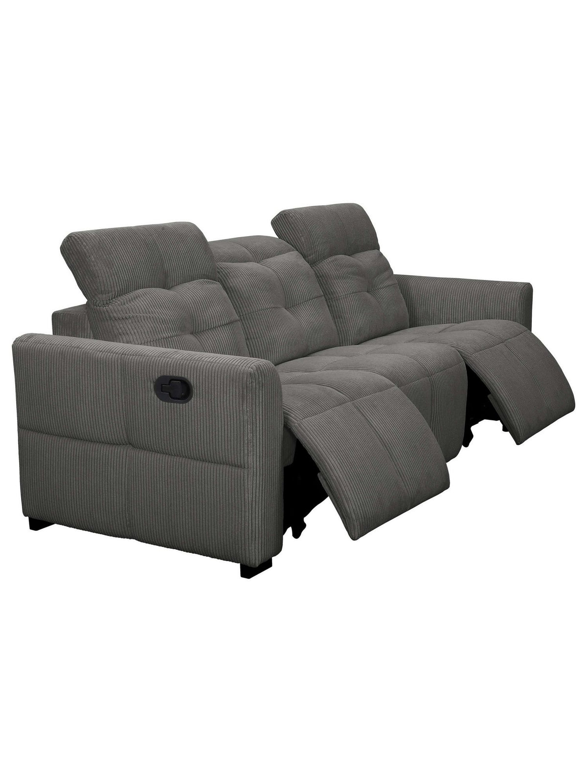 Cord Sofa CAARLA in Relaxposition
