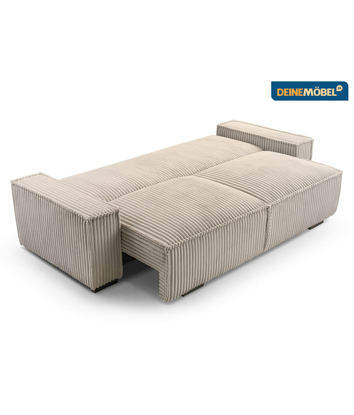 Cord Schlafsofa LAOS seitliche Ansicht mit Armlehne