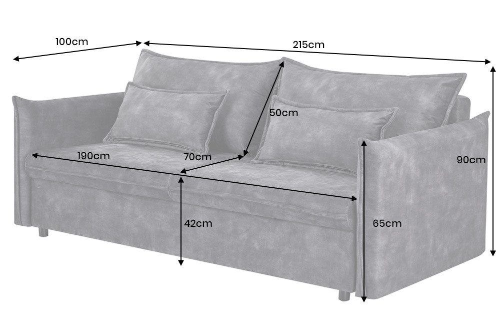 Cord Schlafsofa APARTMENT mit ausgezogener Liegefläche
