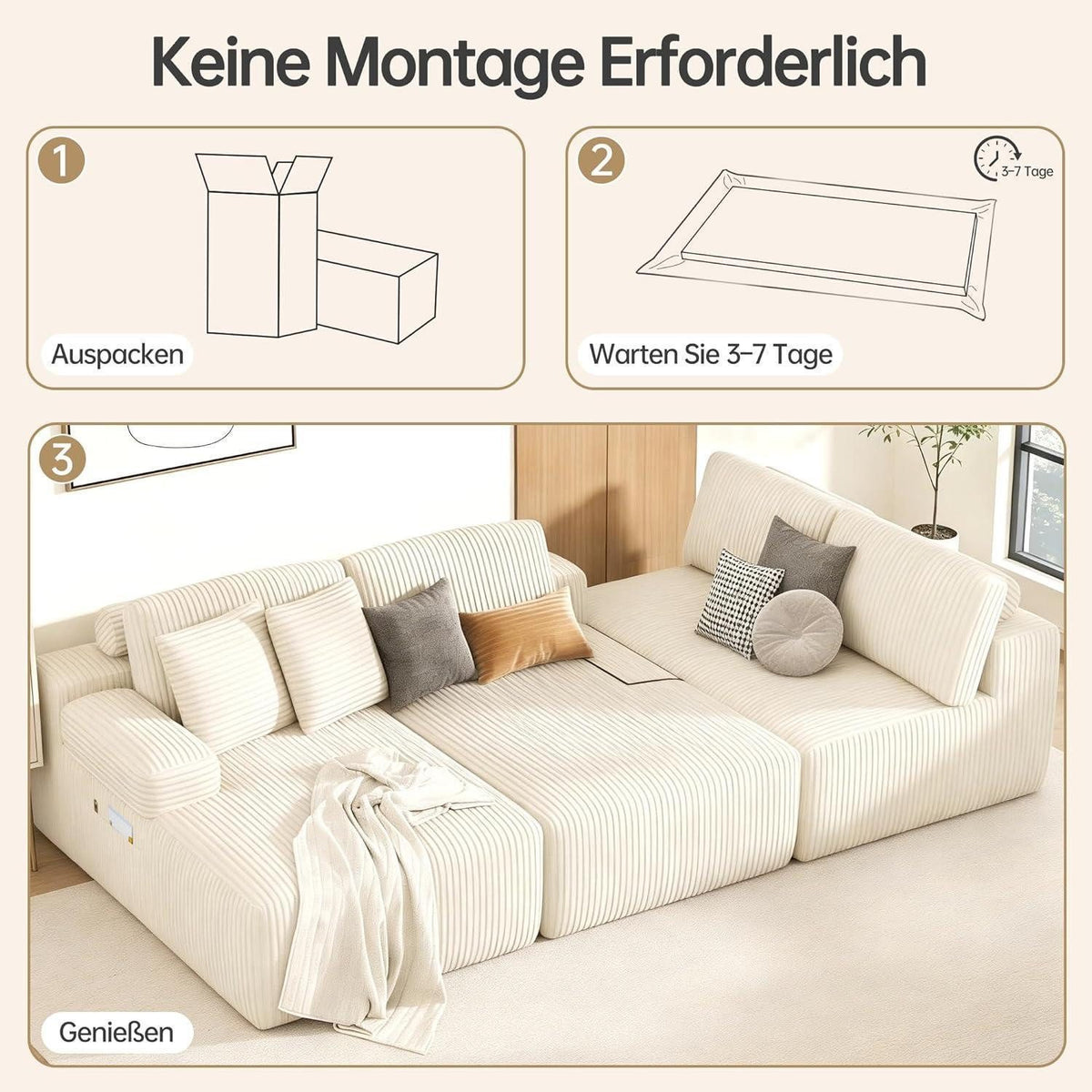Einzelne Module frei im Raum angeordnet