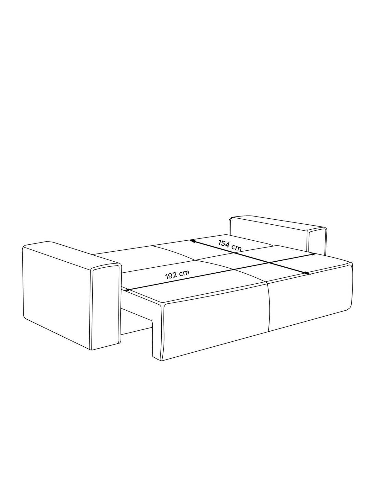 Cord Schlafsofa NAPI im modernen Wohnzimmer