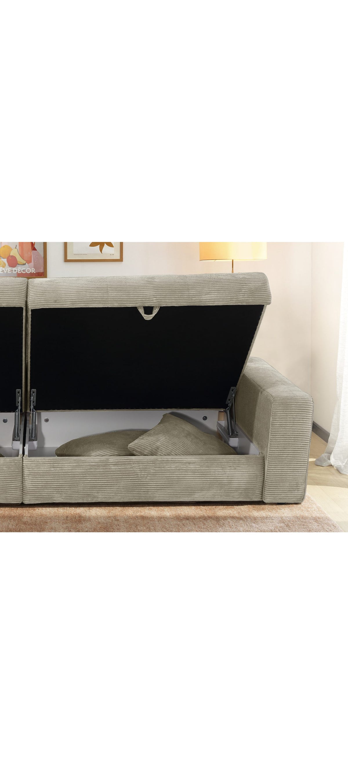 Cord Big Sofa 15263 Detailaufnahme der Steppung