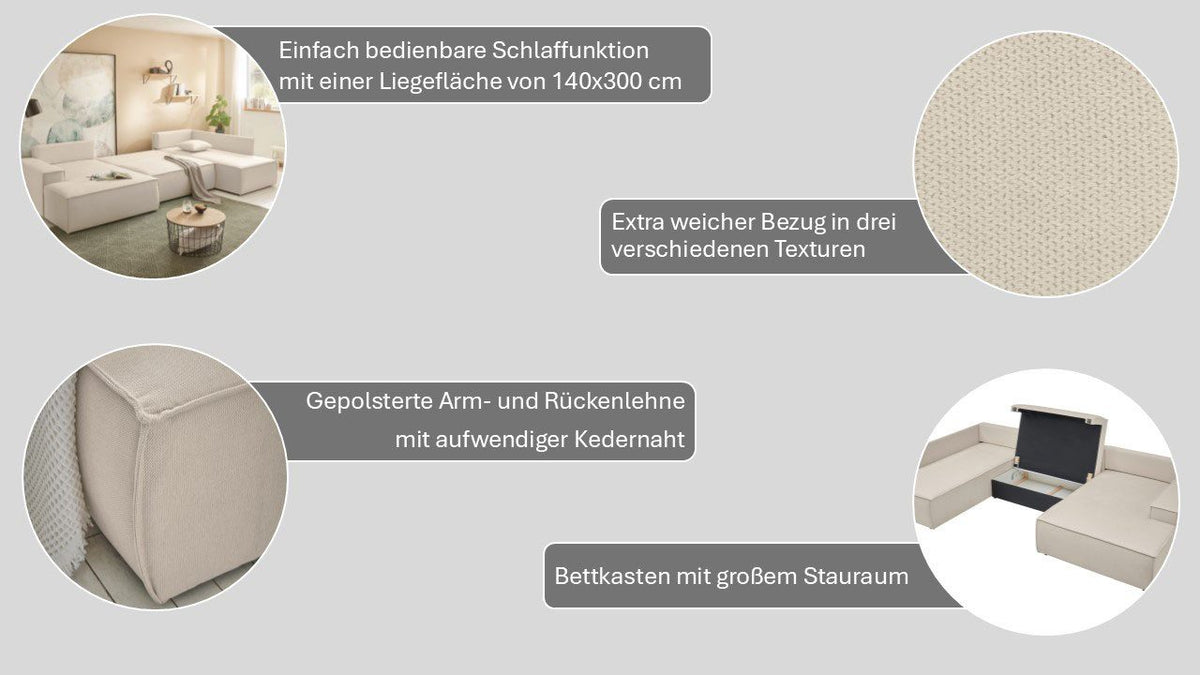 Bettkasten und Bettfunktion des Modells FINNLEY