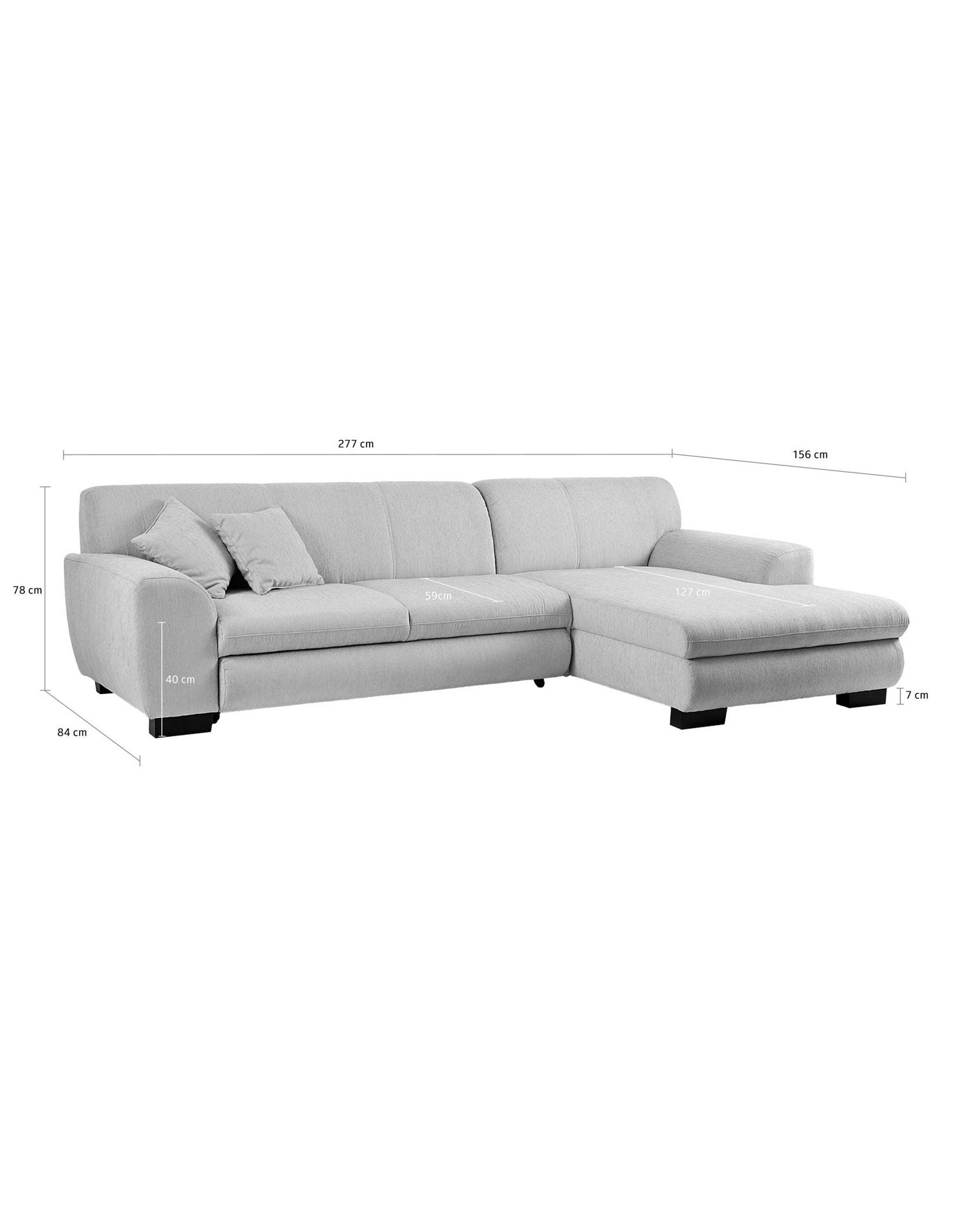 Recamiere des Ecksofas NIKA im Detail