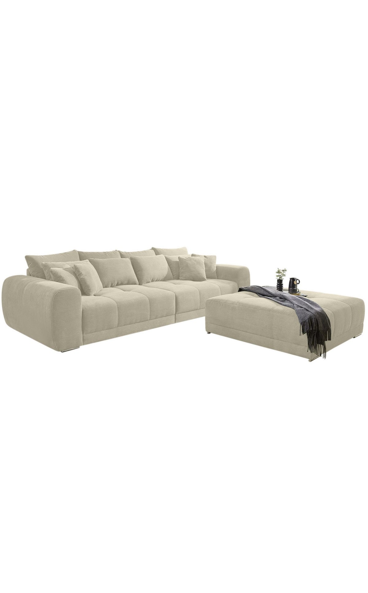 Detailansicht der Steppung des Big Sofas 15173