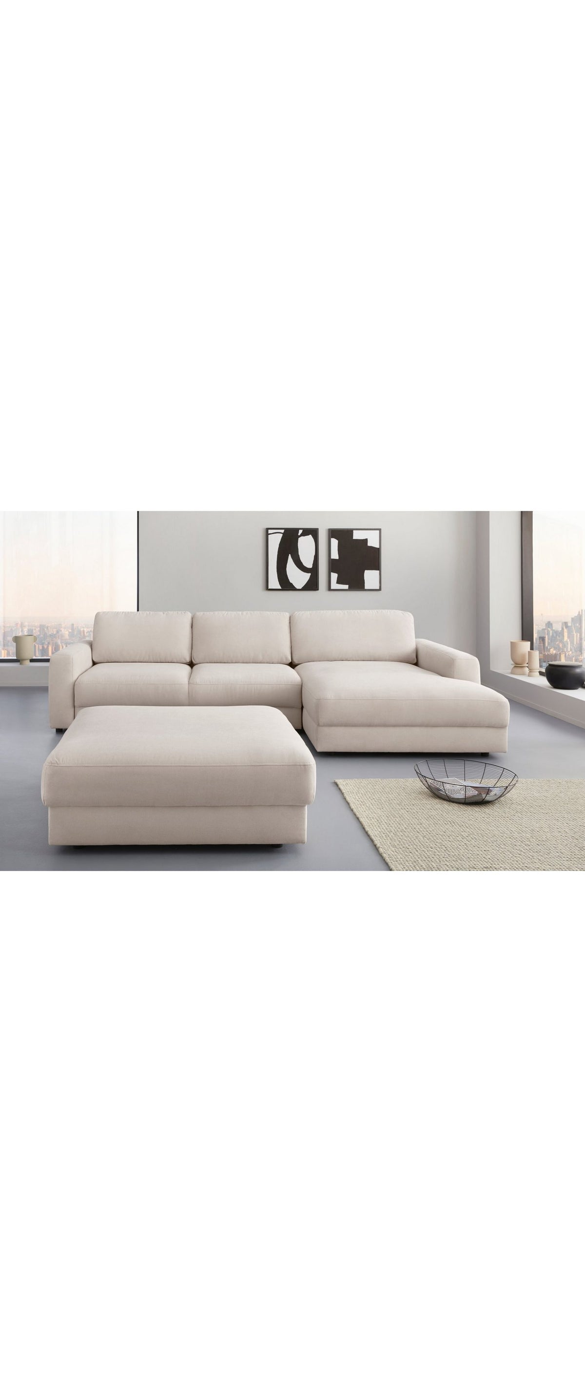 Cord Ecksofa BLOOMFIELD Rückansicht mit Originalbezug