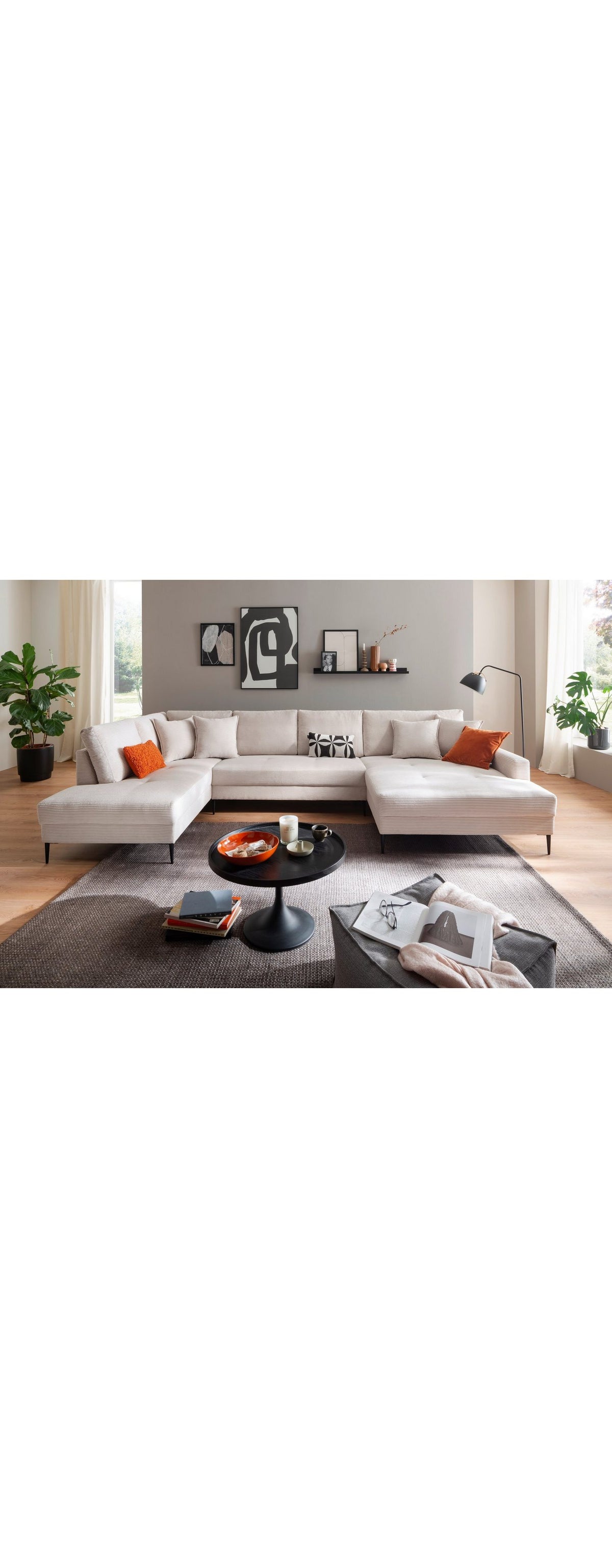 Cord Wohnlandschaft SUMMER in Creme Ansicht 2