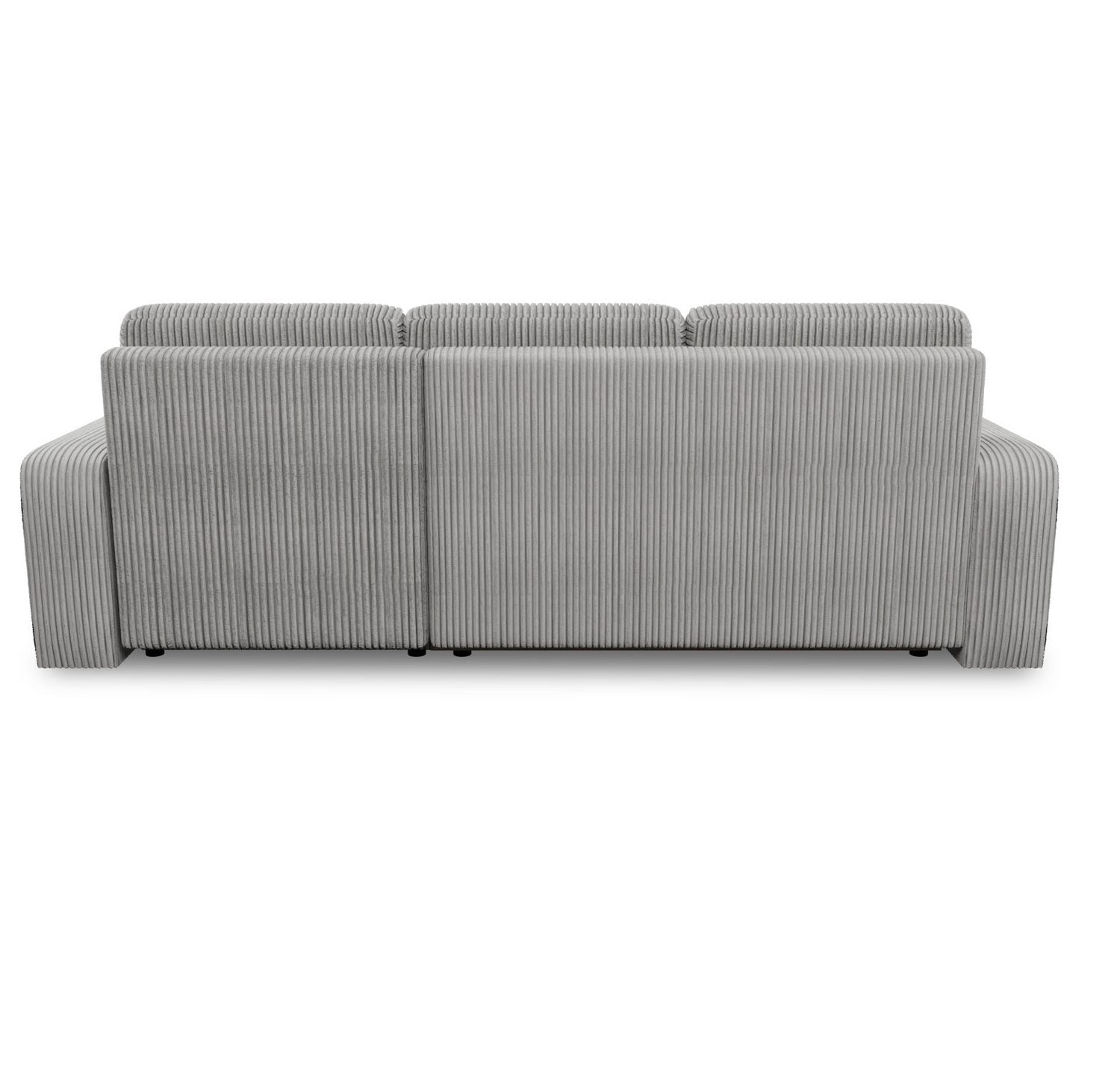 Graues Cord Ecksofa ROMA L in L-Form Ansicht 6