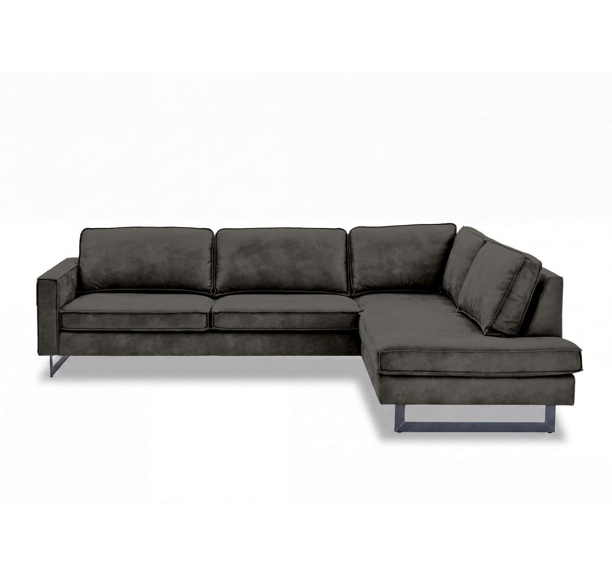 Cord Ecksofa PINTO in Anthrazit Frontansicht