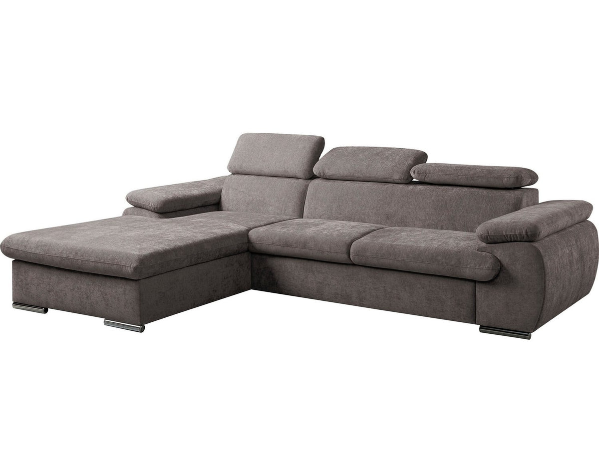 Cord Ecksofa Cosmo Seitenansicht mit Ottomane