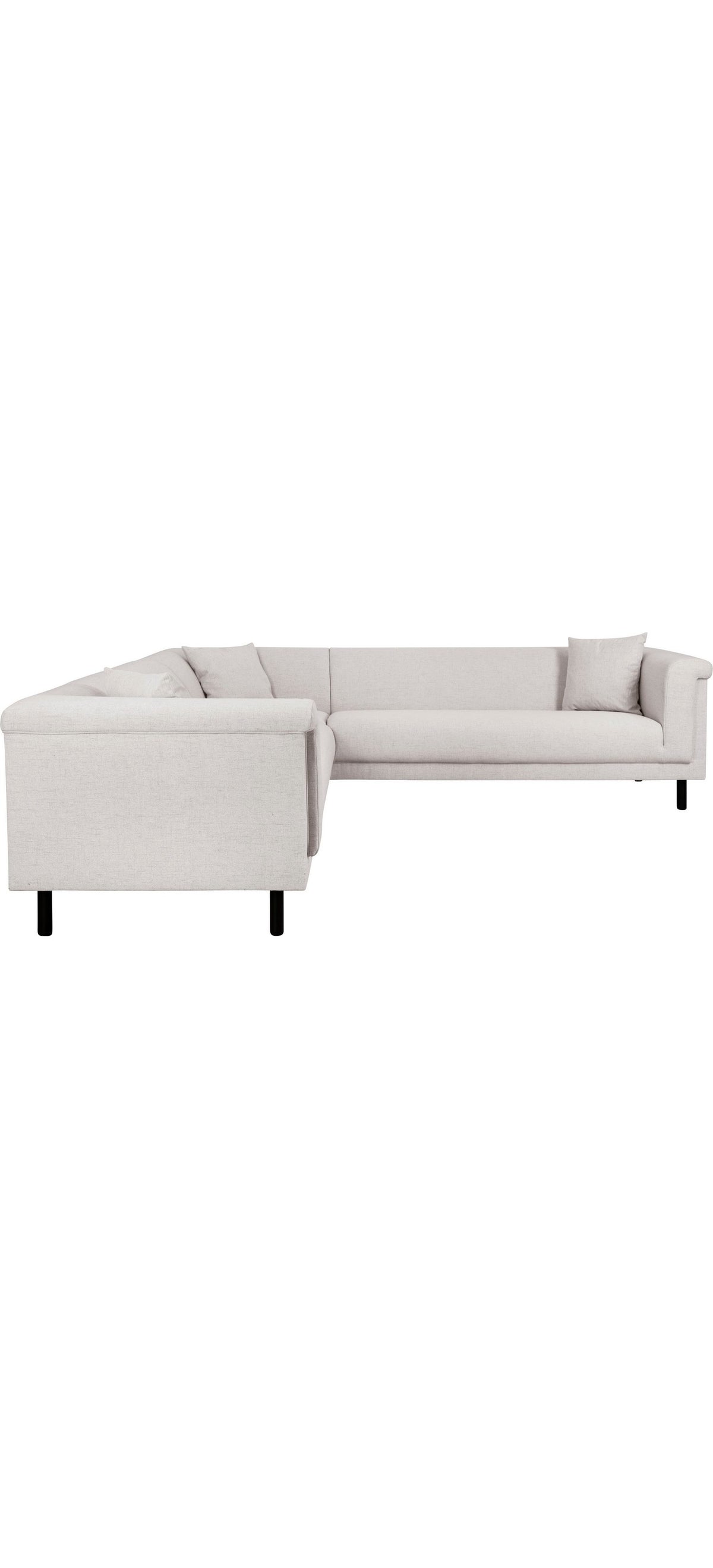 Cord Ecksofa AGNIA in Creme frontal