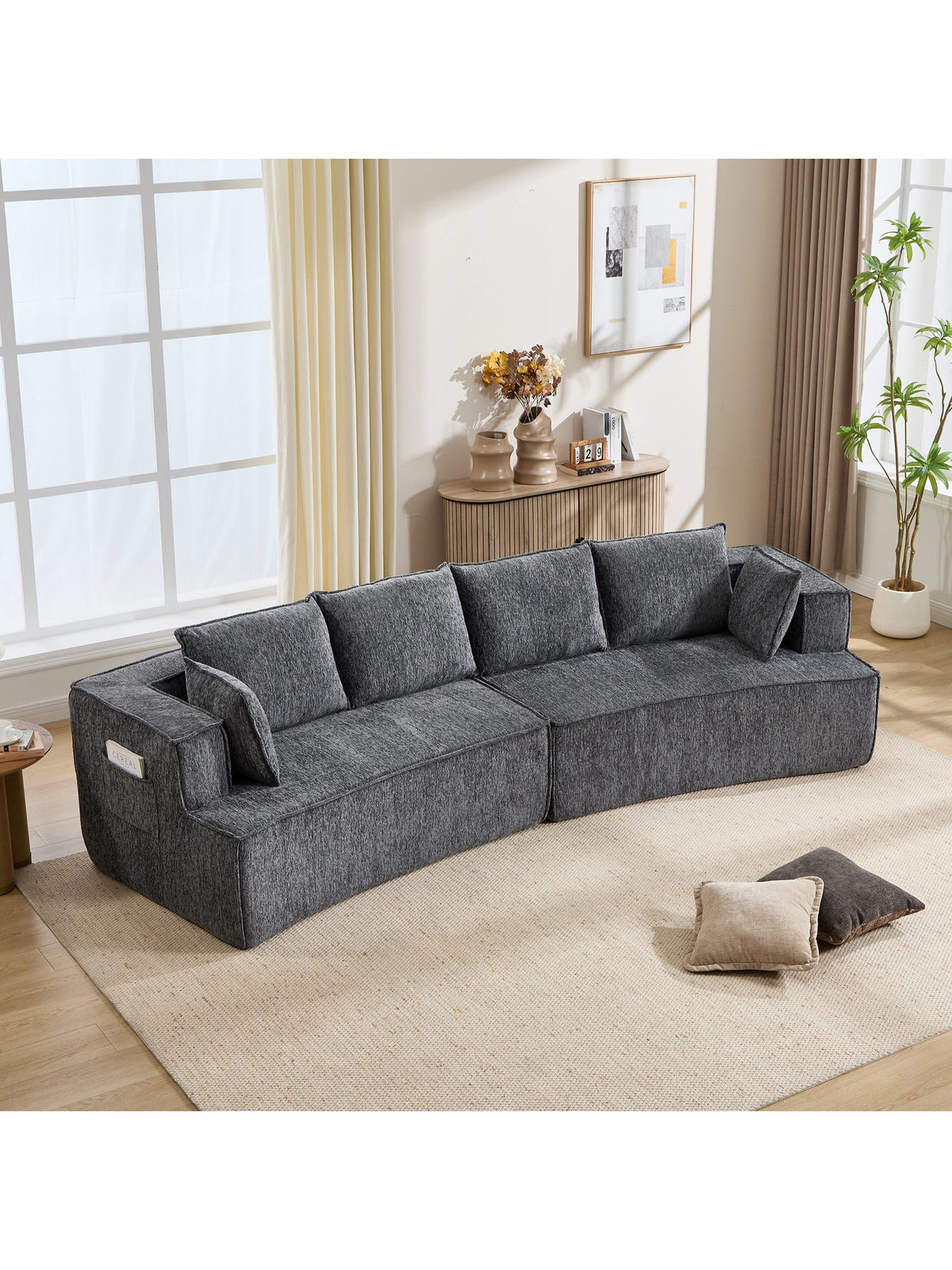 Cord Ecksofa CLOUD Rückansicht der modularen Sitzlandschaft
