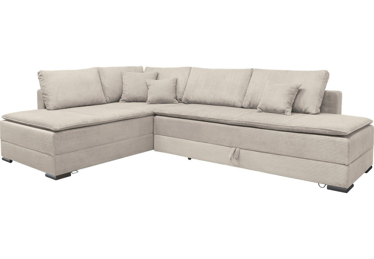 Beiges Cord Ecksofa NIGHT & DAY Ansicht 2