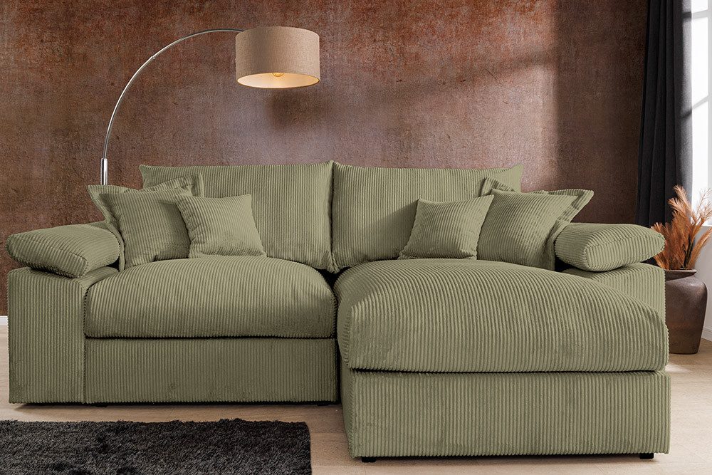 Cord Ecksofa ATMOSPHERE XL in Grün Ansicht 5