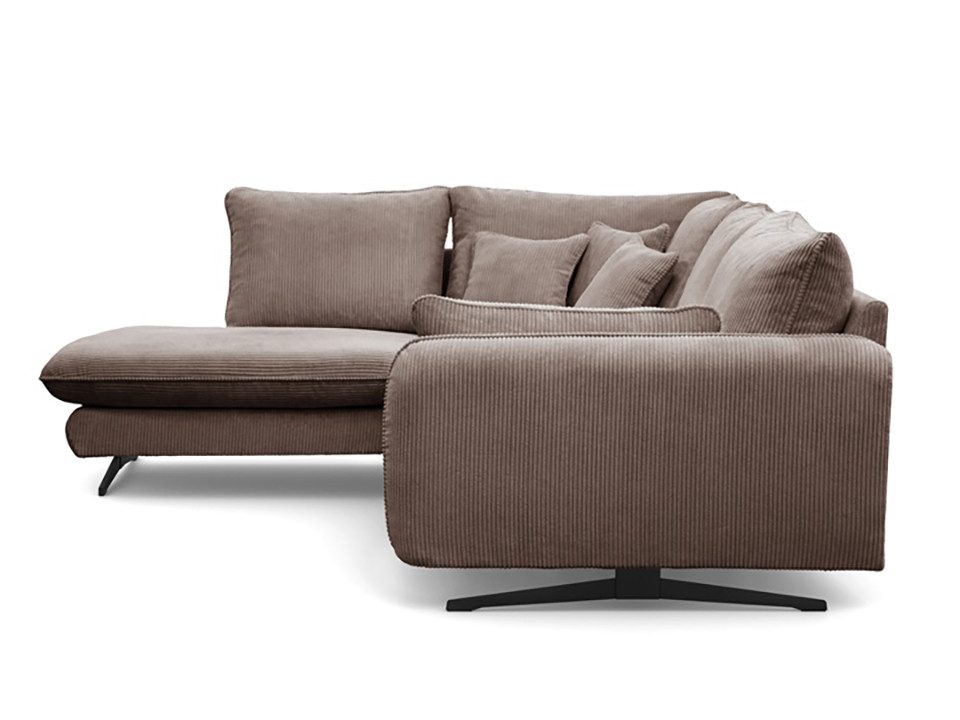 Rückenkissen und Zierkissen des PRINCE Cord Ecksofas