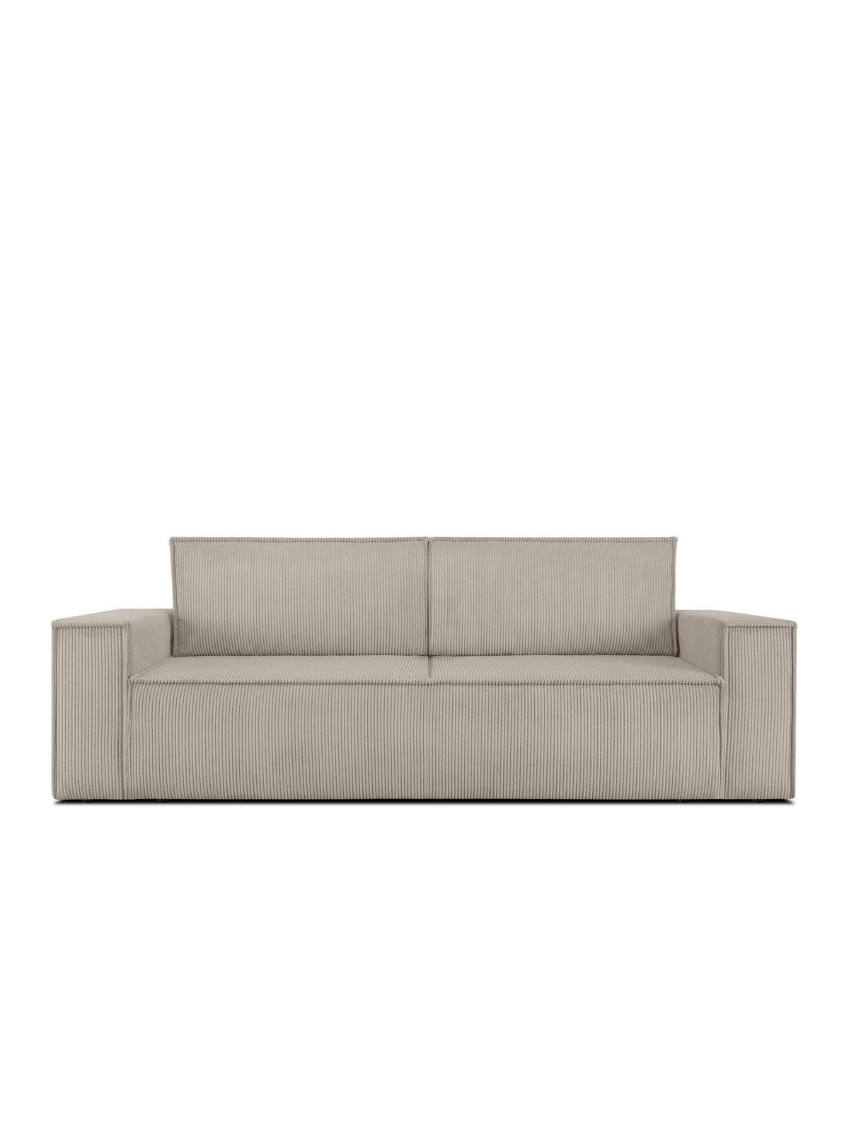 Geoeffneter Bettkasten des Cord Schlafsofas NAPI