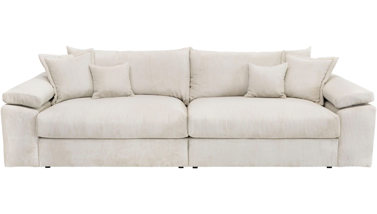 Cordbezug in Creme des Big Sofas SOFT&COSY XXL