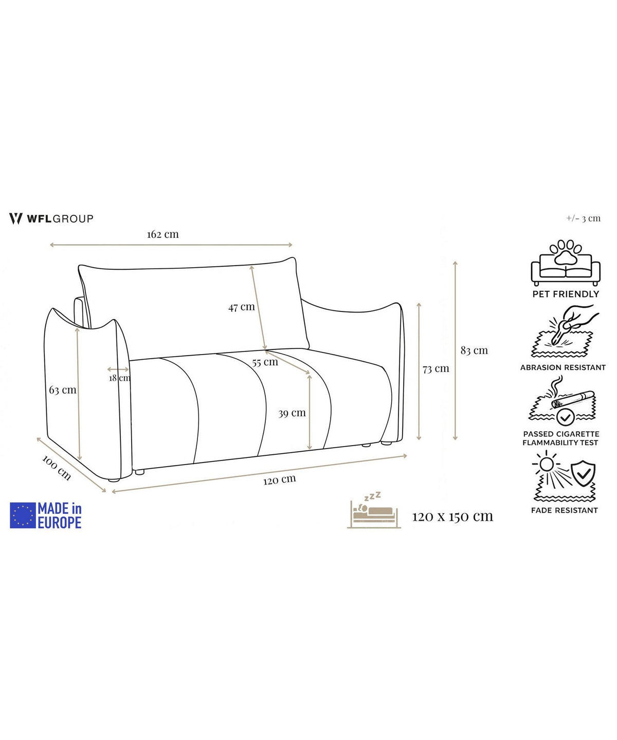 Geöffneter Bettkasten des Schlafsofas LILO
