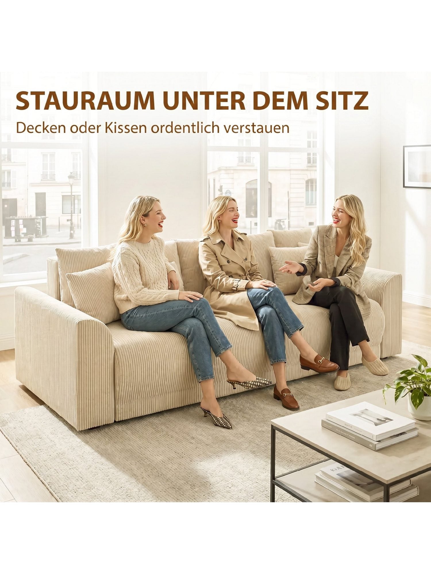 Maßzeichnung des HOMCOM Schlafsofas