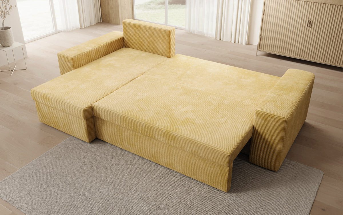 Cord Ecksofa DENVER in Safran Ansicht 4
