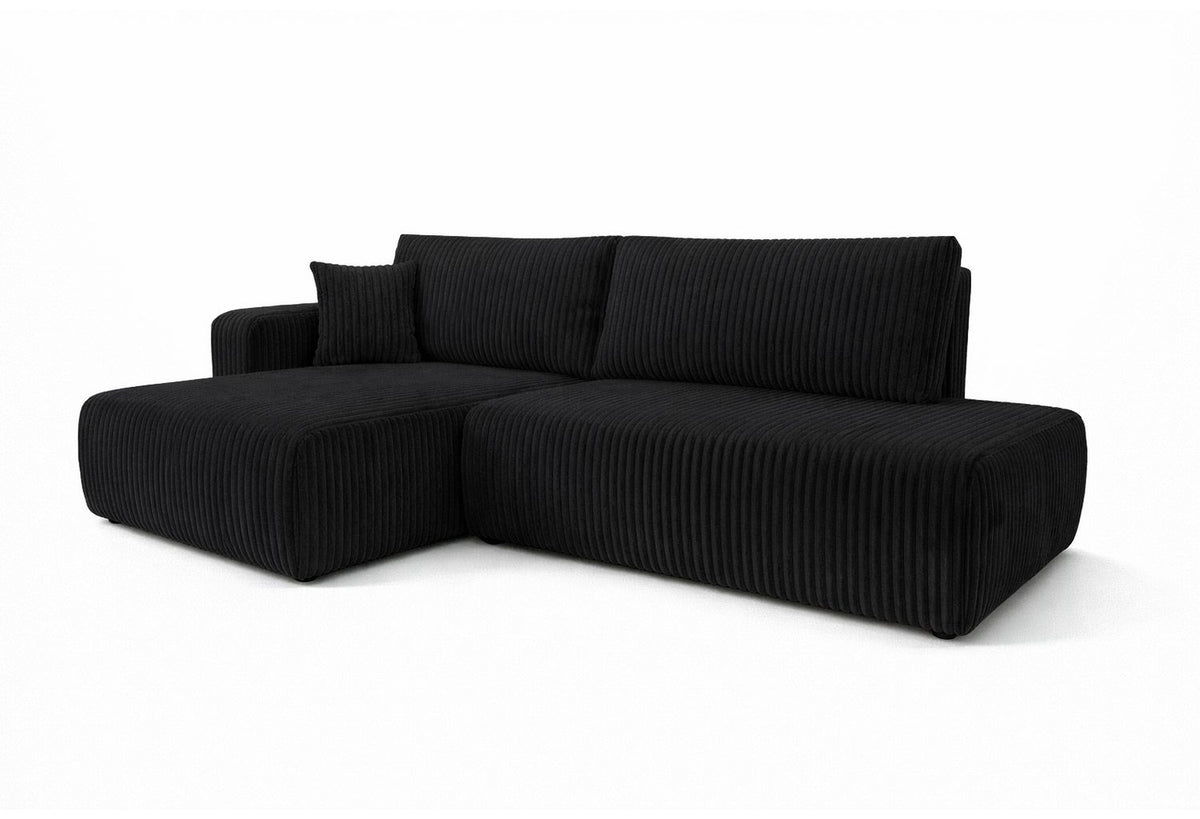 Cord Ecksofa OPEN XL mit geöffnetem Bettkasten
