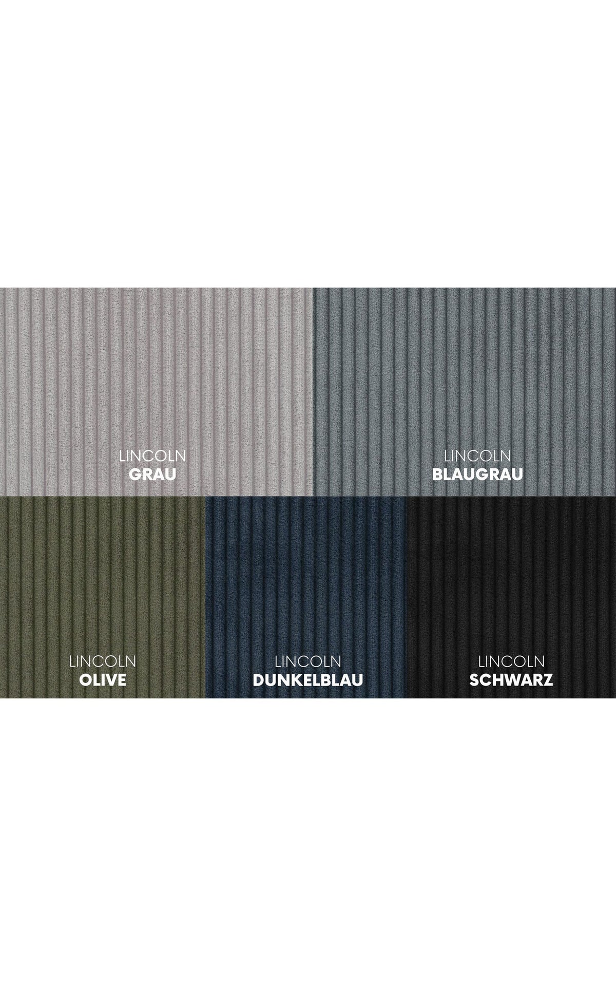 Schwarzes Cord Ecksofa MODULO im Wohnzimmer