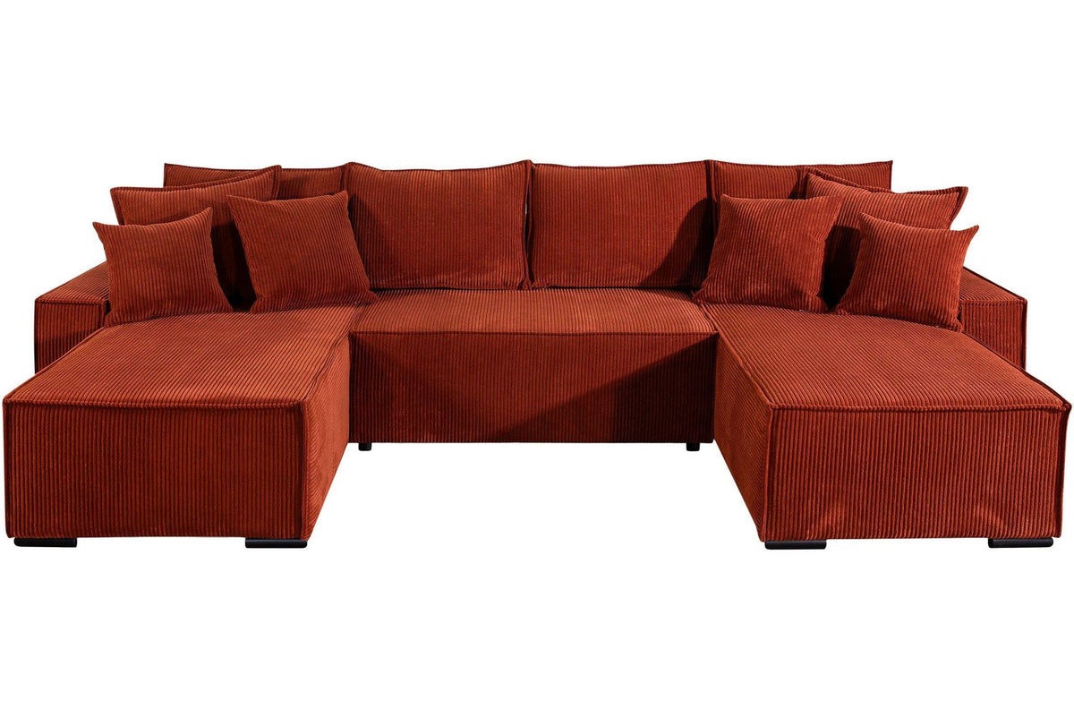 Cord Wohnlandschaft Manhattan in Terracotta von vorne