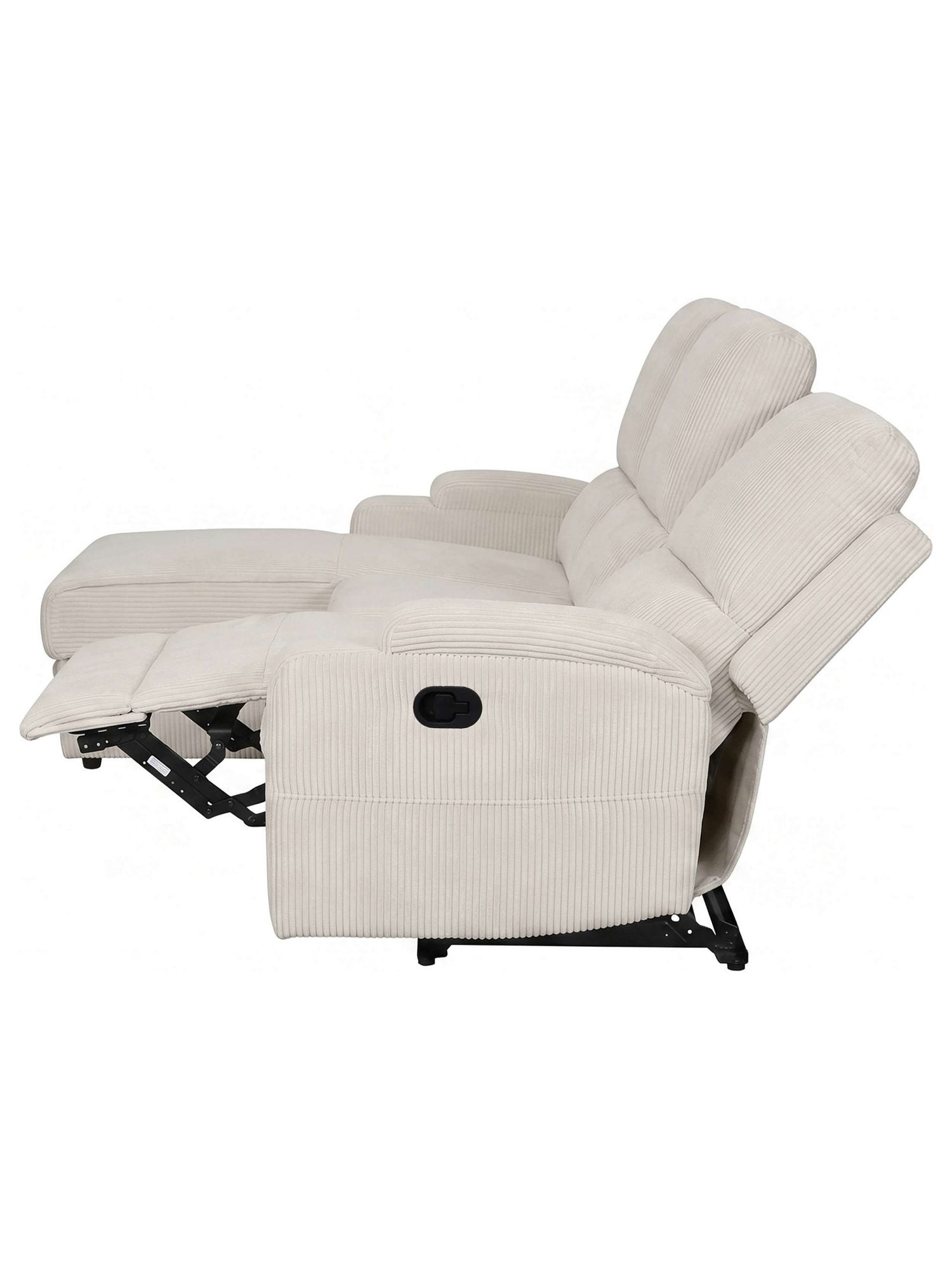 Cord Ecksofa NAPORI in Creme von vorne