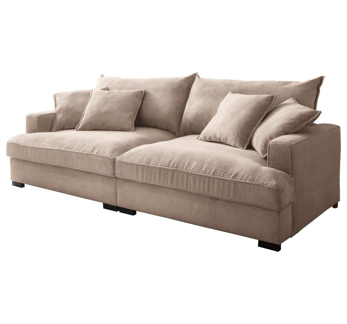 Big Sofa TRIBECCA in Cord Beige Gesamtansicht