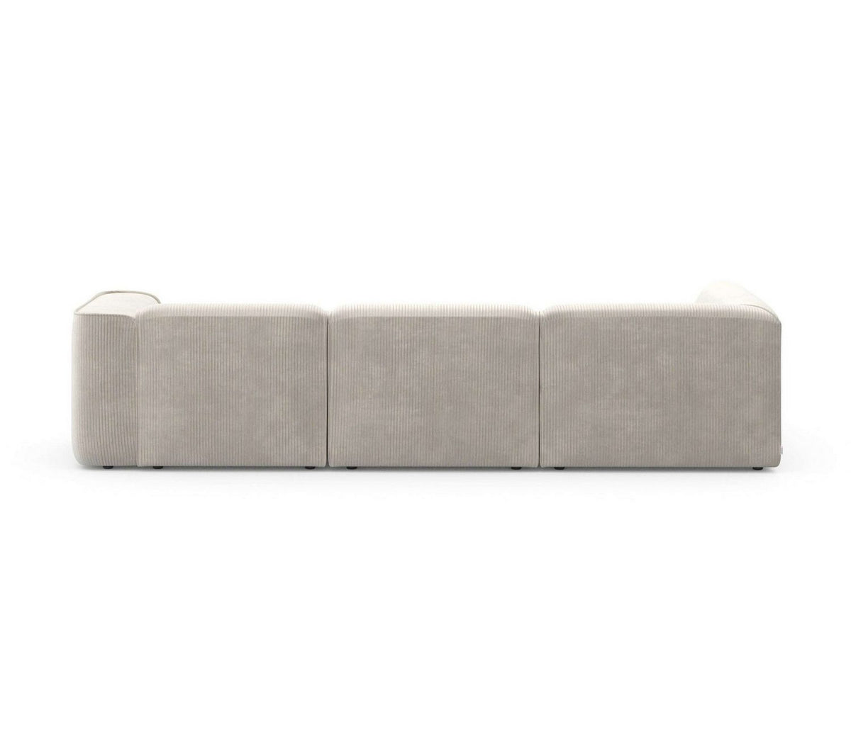 Rundfüße und Naht des Cord Ecksofas MERID