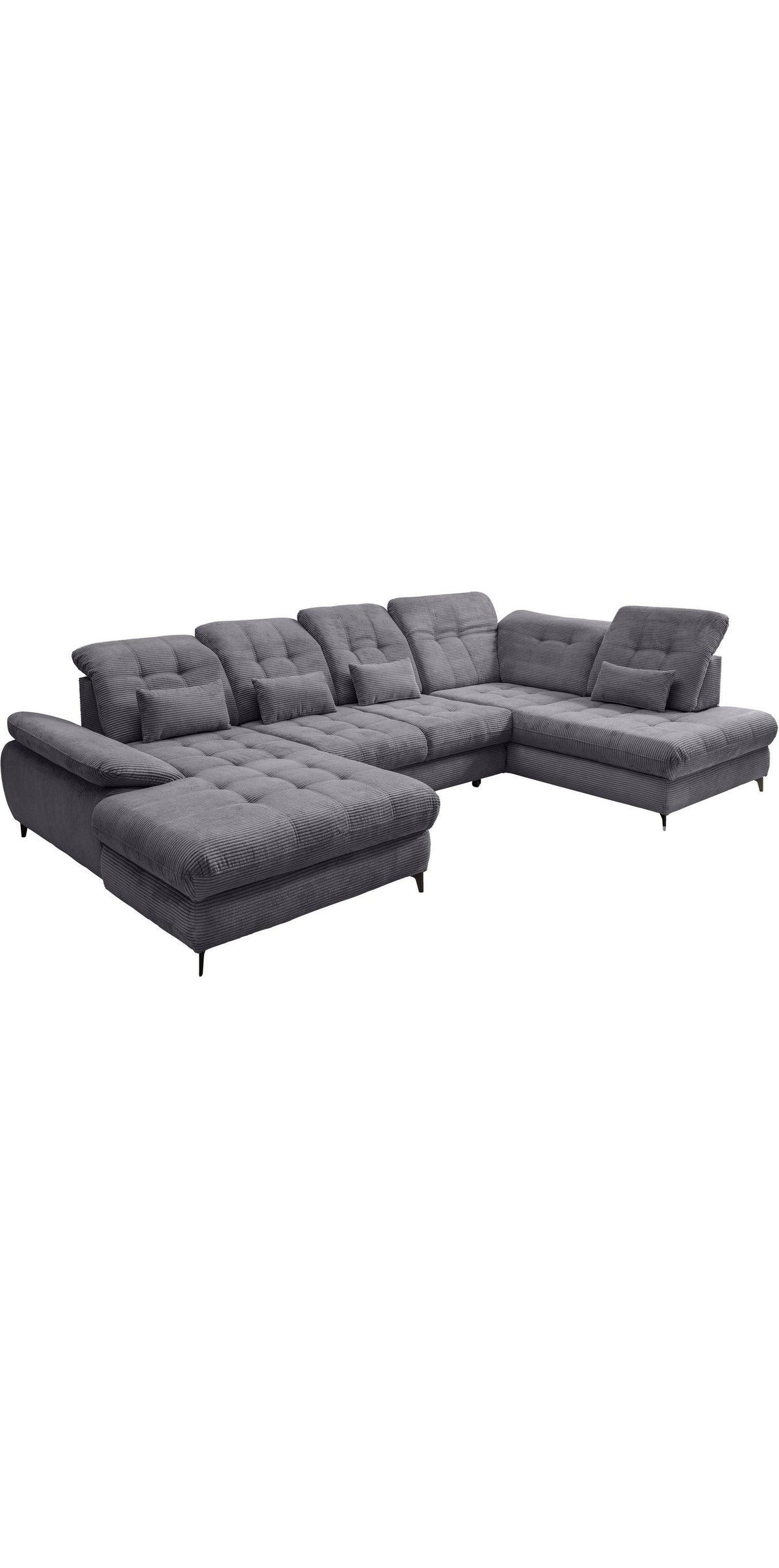 Cord Ecksofa DELPHINO mit Kopfteilverstellung