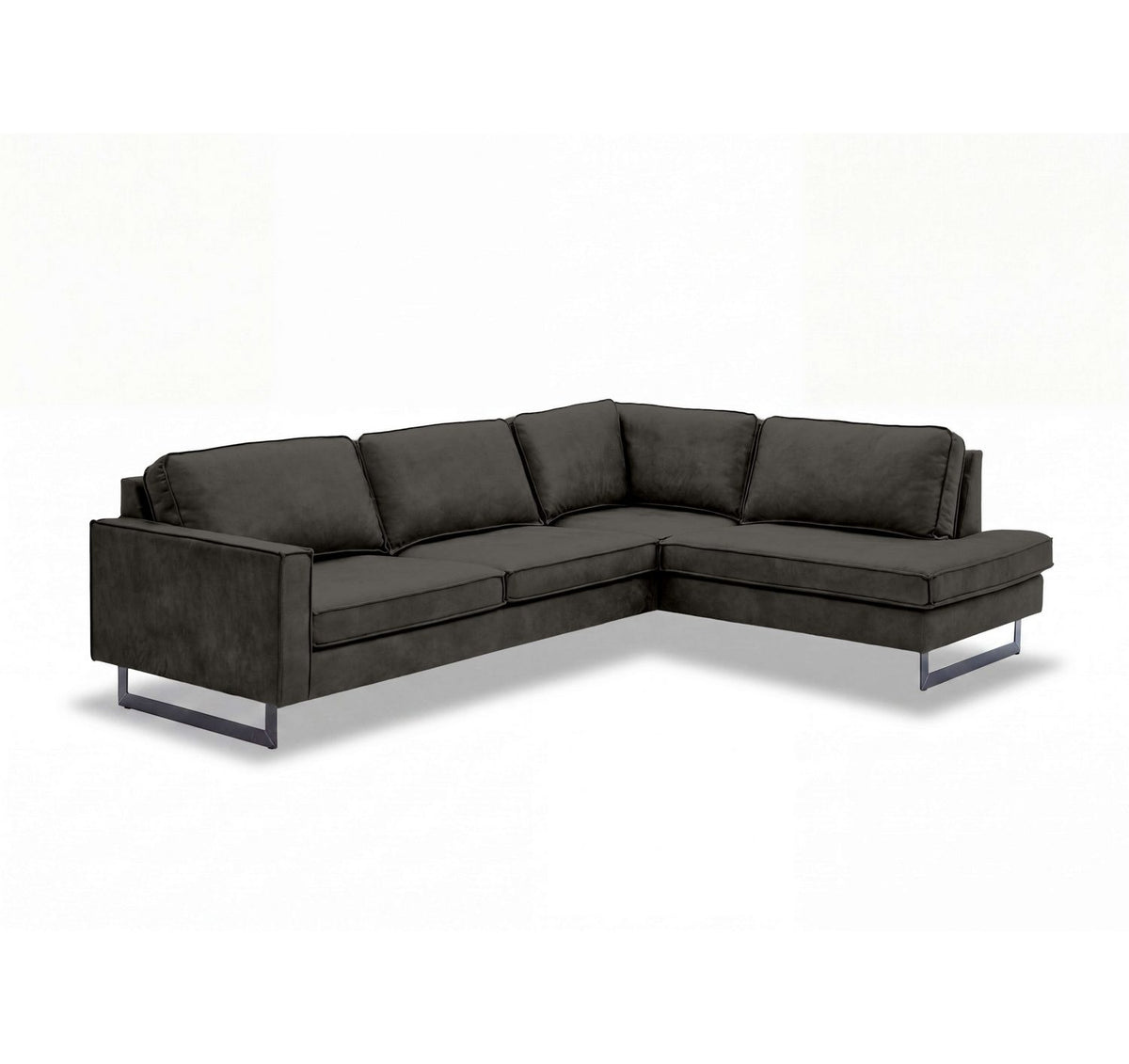 Cord Ecksofa PINTO Ottomane in Anthrazit