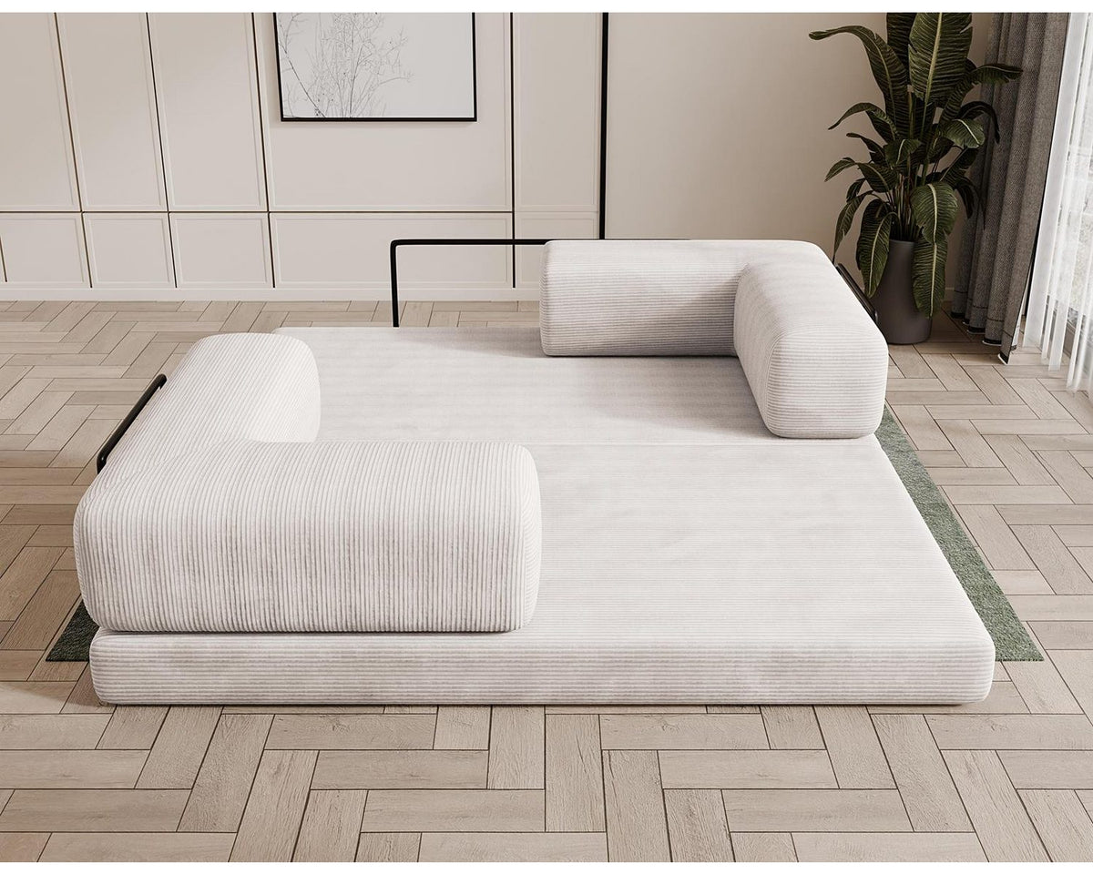 Schwarzer Stahlrahmen des Sofas