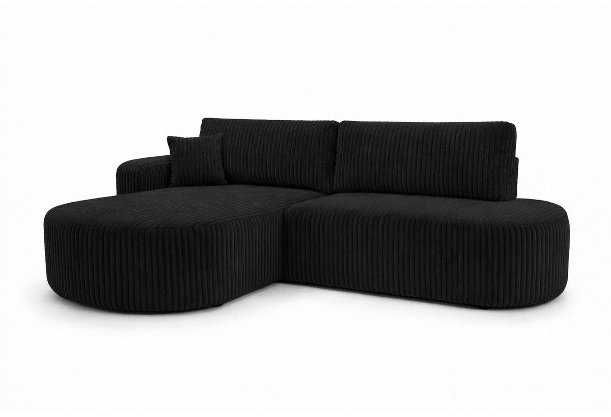 Cord Ecksofa ROUND ONE OPEN XL Detailansicht des Cordstoffs Tilia